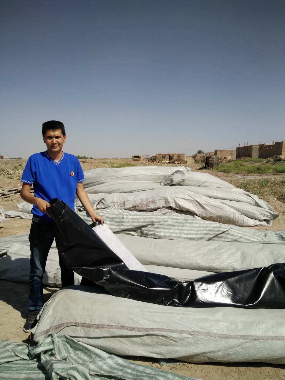 阿图什格达良乡曲许尔盖村1.2万亩盐碱地改良项目现场