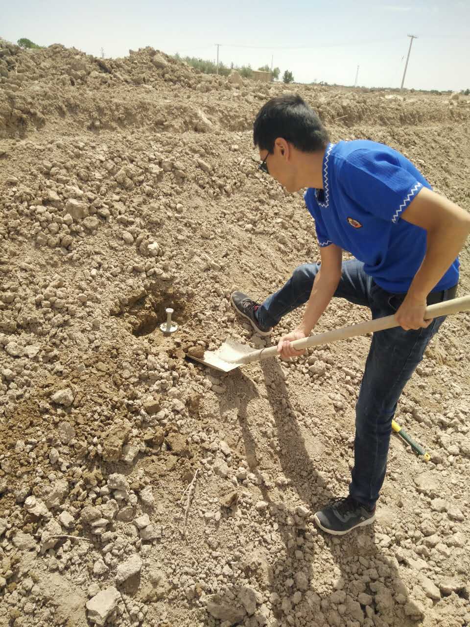 阿图什格达良乡曲许尔盖村1.2万亩盐碱地改良项目现场